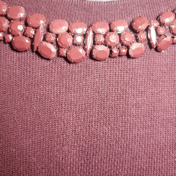 J. Crew purple jewelled neck sweater - Picture 3 of 5